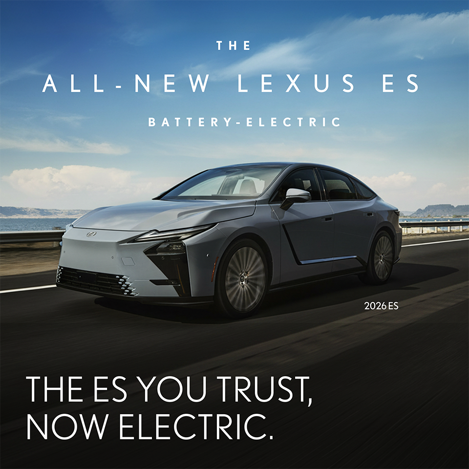 The All-New All-Electric ES. The ES you Trust, now Electric.